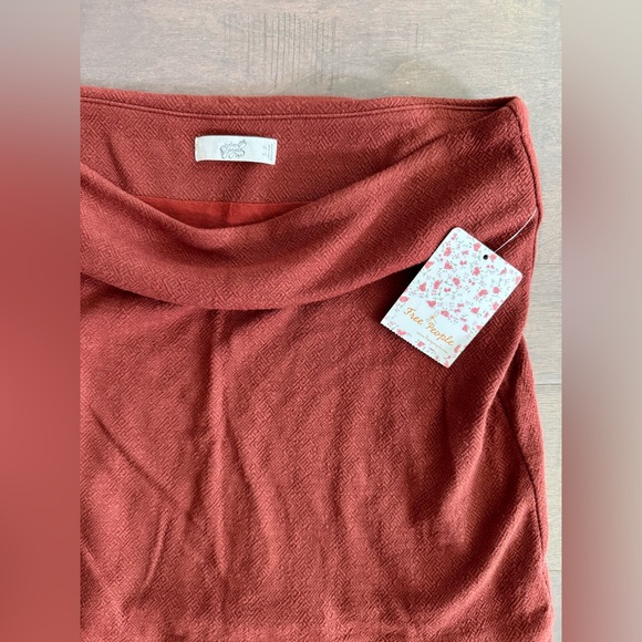 NWT Free People Two For One Sheer Lace Bottom Skirt-Red Rust - Picture 6 of 12